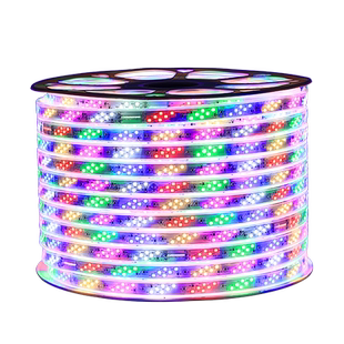 彩灯跑马灯流水灯带户外防水霓虹室外七彩变色招牌闪光led软灯条