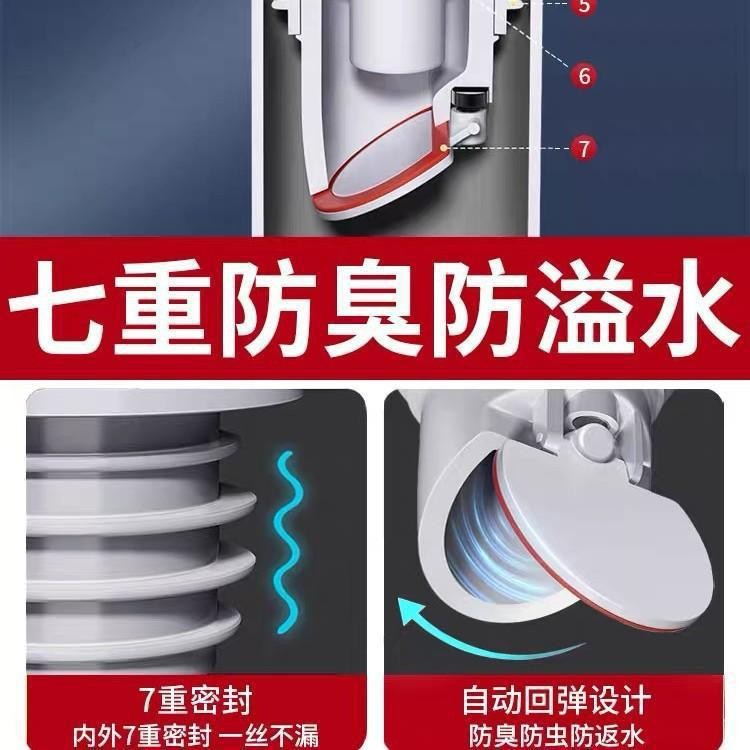 厨房下水道防臭地漏洗衣机下水管防返臭硅胶地漏排水管密封圈