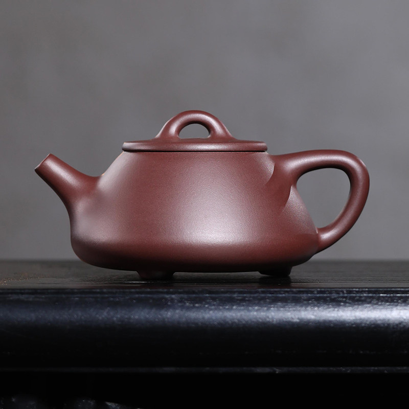 Gold-Inlaid Jade Yixing Purple Clay Teapot, Original Mineral Purple Clay Stone Pot, Kung Fu Tea Set, Household Teapot, Semi-Handmade Tea Brewing Pot