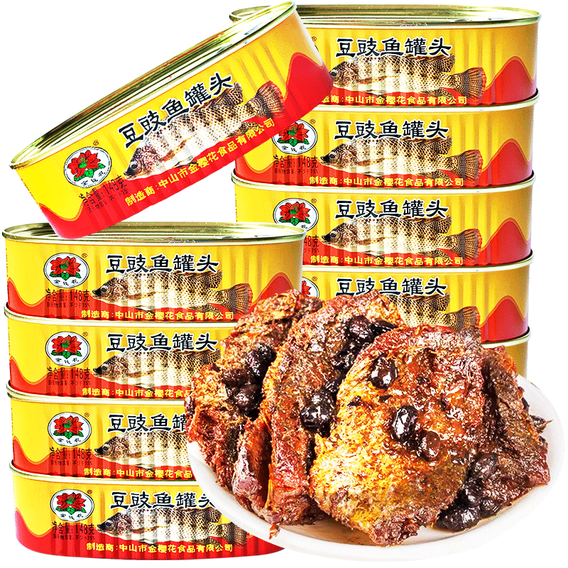 广东特产金钱花配菜豆豉鱼