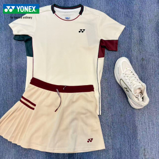 新款YONEX/尤尼克斯羽毛球服女款套装高颜值速干透气短袖运动短裙
