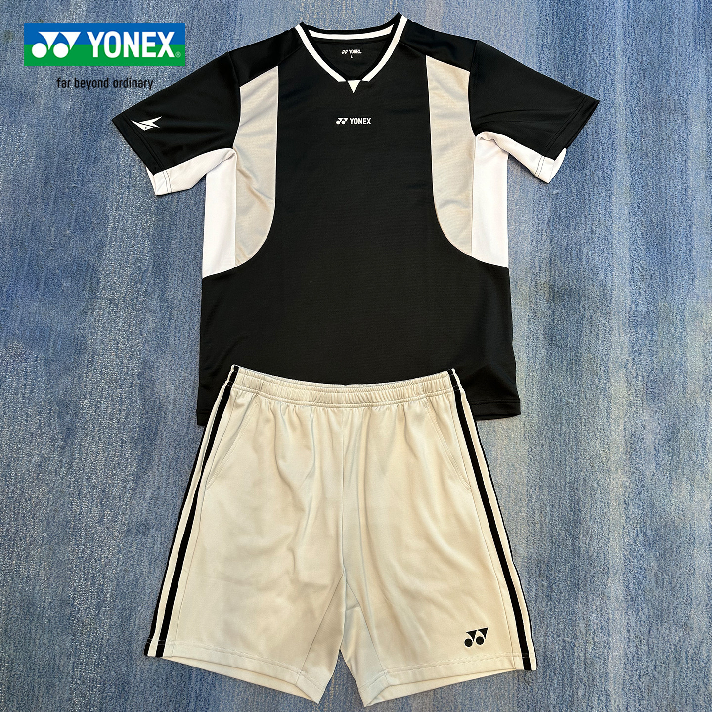 新款YONEX/尤尼克斯羽毛球服套装男林丹系列速干短袖休闲运动短裤