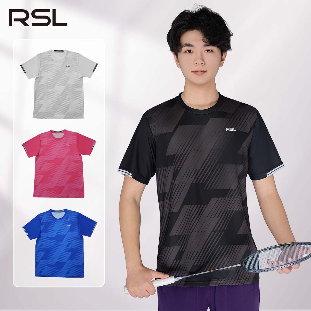 新款RSL/亚狮龙速干短袖羽毛球服