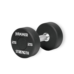 悍马聚氨酯pu哑铃HammerStrength圆形商用包胶练臂肌力量训练器材