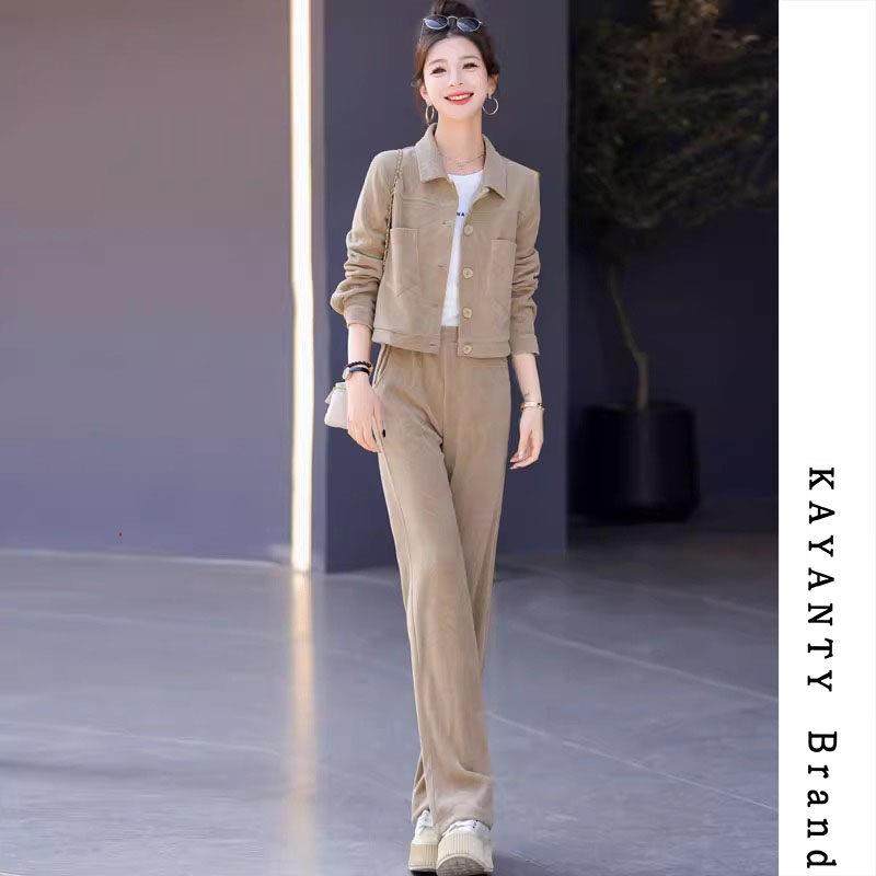 KAYANTY春秋穿搭休闲运动套装2025新款女减龄洋气时尚职业两件套