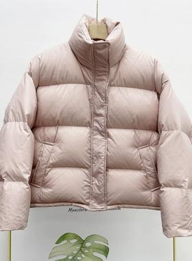 LILY MOST90白鸭绒小个子羽绒服女短款加厚黑色面包服外套