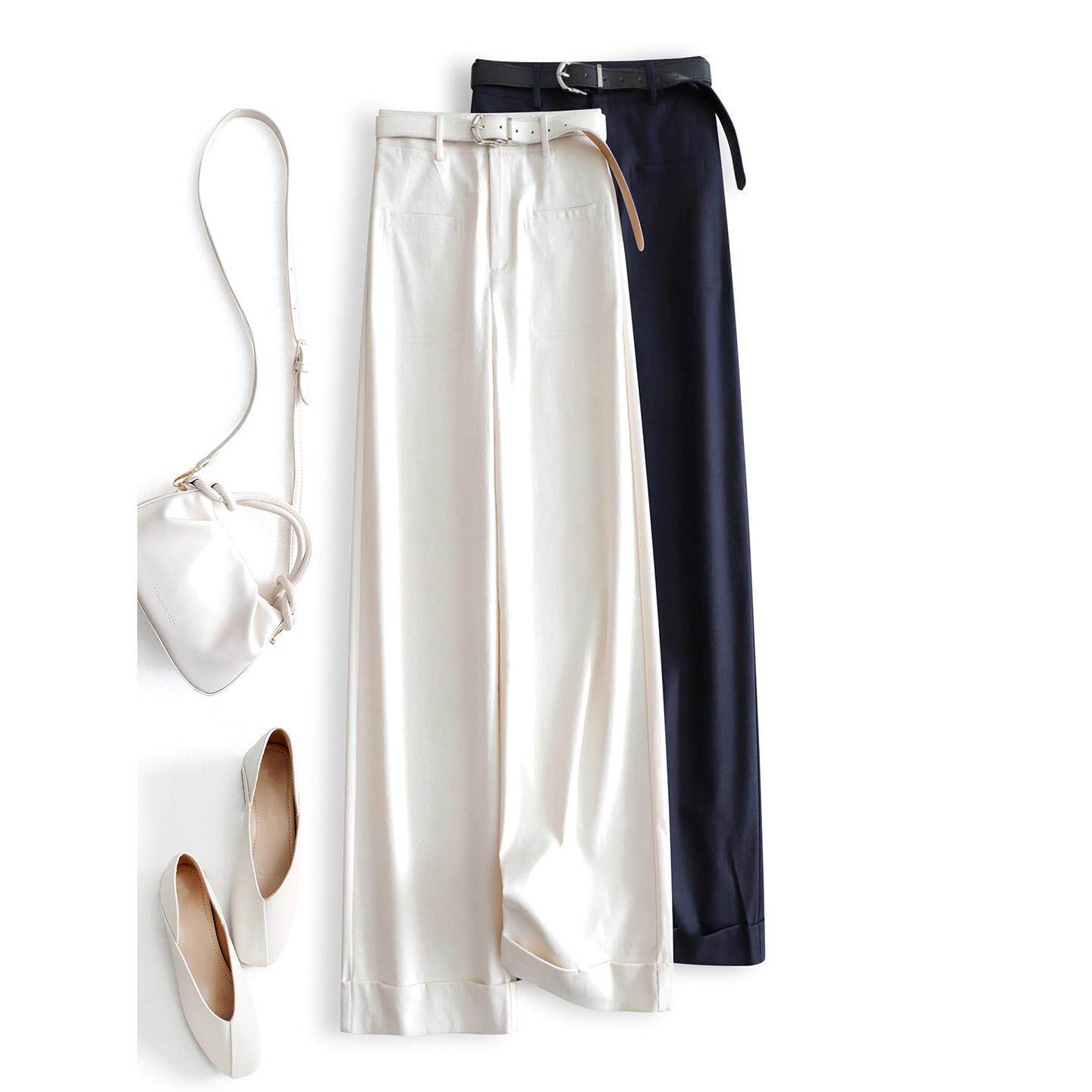 TOUCH MISS气质通勤高腰职业工装九分直筒西裤子百搭阔腿裤女秋季