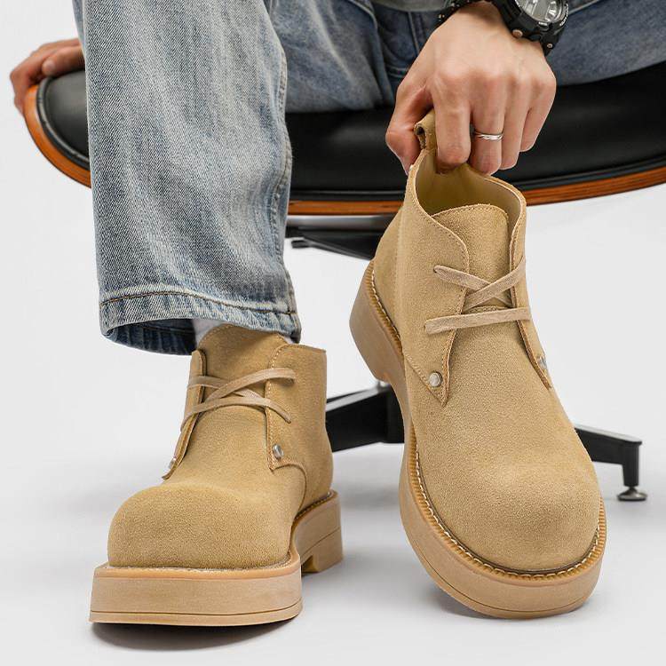 MYCOLEN轻奢品牌马丁靴男士秋冬德比鞋英伦风厚底增高时尚工装鞋