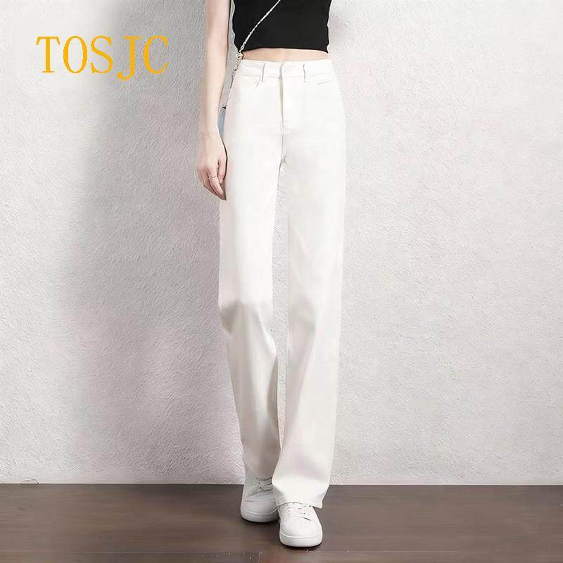 牛仔裤女2025秋冬新款宽松高端窄版阔腿裤高腰修身小个子直筒裤