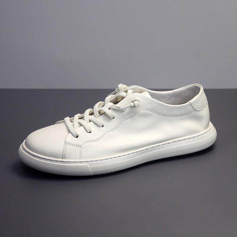 休闲男士 舒适选择~透气运动休闲鞋真皮轻便一脚蹬平底小白鞋板鞋