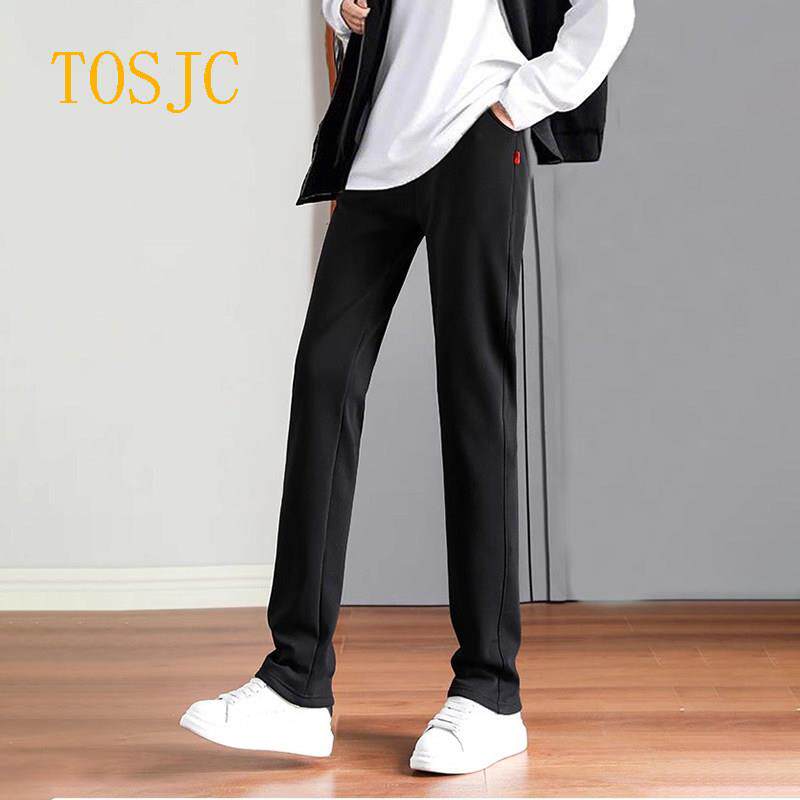 直筒裤女2025秋冬新款休闲舒适百搭窄版运动裤加长版高个子卫裤