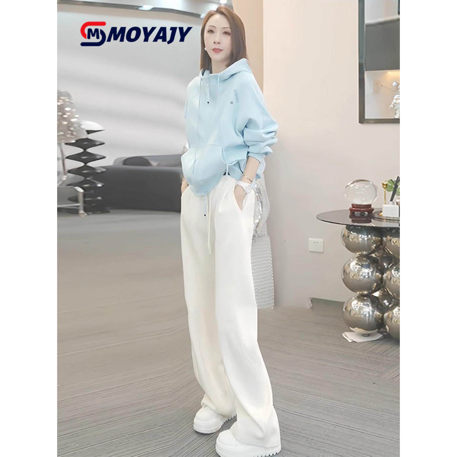 MOYAJY品牌春秋新款巨好看的穿搭减龄时尚休闲运动卫衣一整套装女
