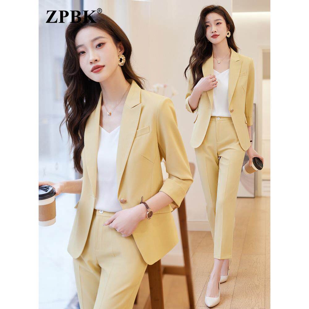 时尚优雅风西装套装女士2026夏季新款高级感小个子职场通勤职业装