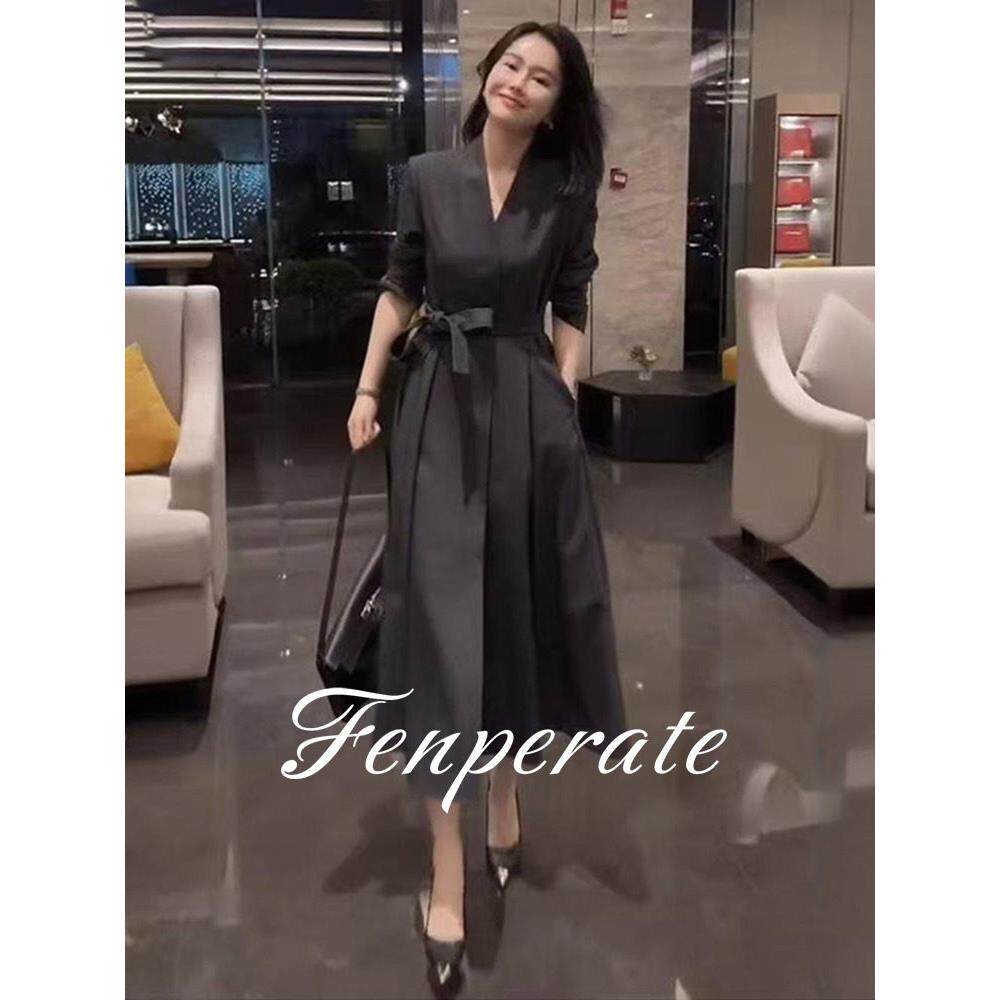 FENPERATE法式气质西装连衣裙女秋季新款高级感女神范气质长裙子