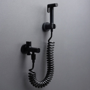 厕所黑色家用马桶喷枪高压喷头冲洗水龙头卫生间浴室伴侣妇洗器