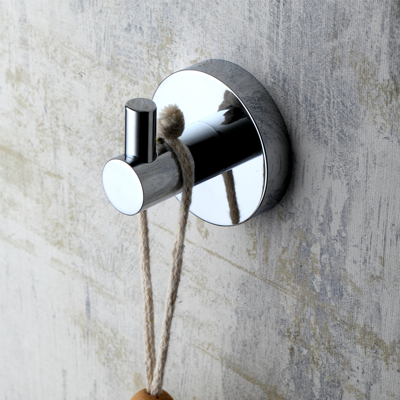 全铜浴室单个挂勾双工程款毛巾