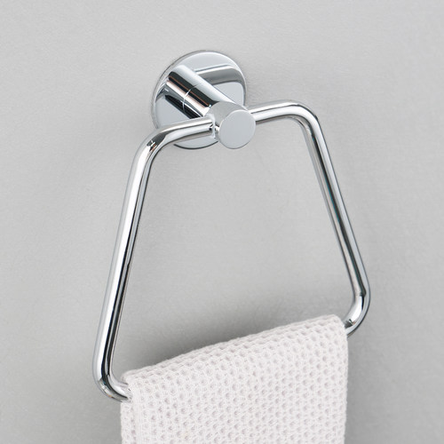 欧达斯免打孔全铜毛巾环轻奢简约