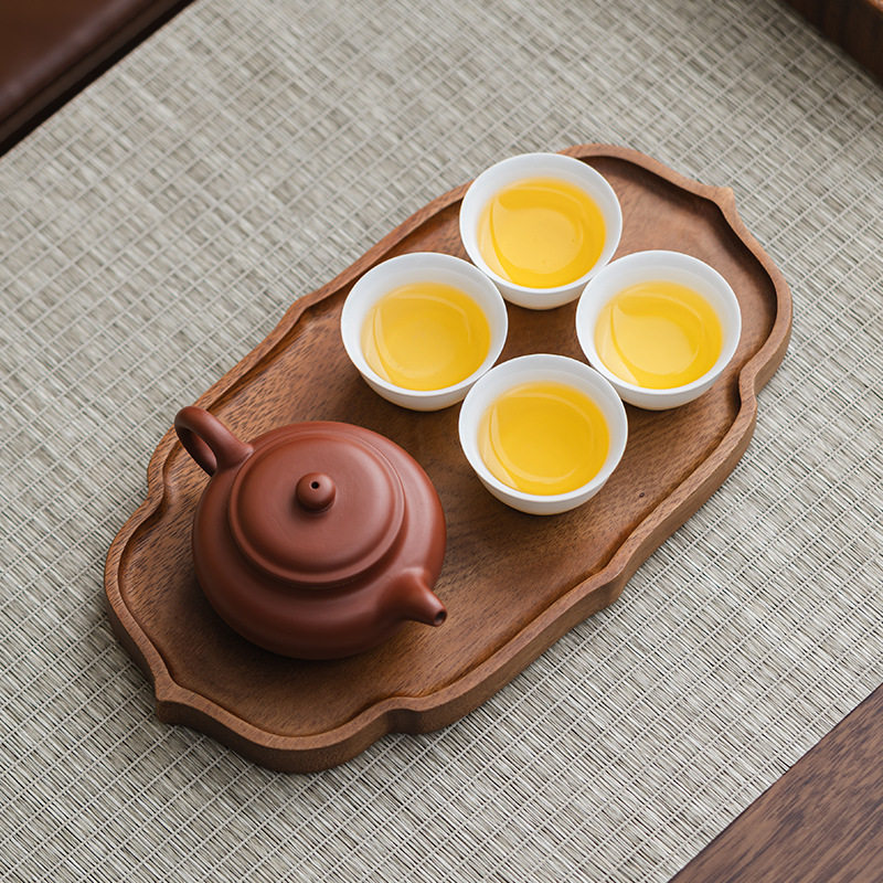胡桃木实木托盘干泡小型茶台壶承托盘户外中式茶盘零食盘水果盘