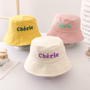 春季儿童双面渔夫帽潮小童太阳帽女童时尚遮阳帽男童幼儿帽子夏天