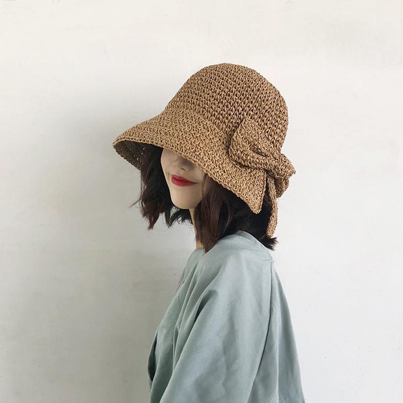 大帽檐法式草遮阳女夏渔夫草帽