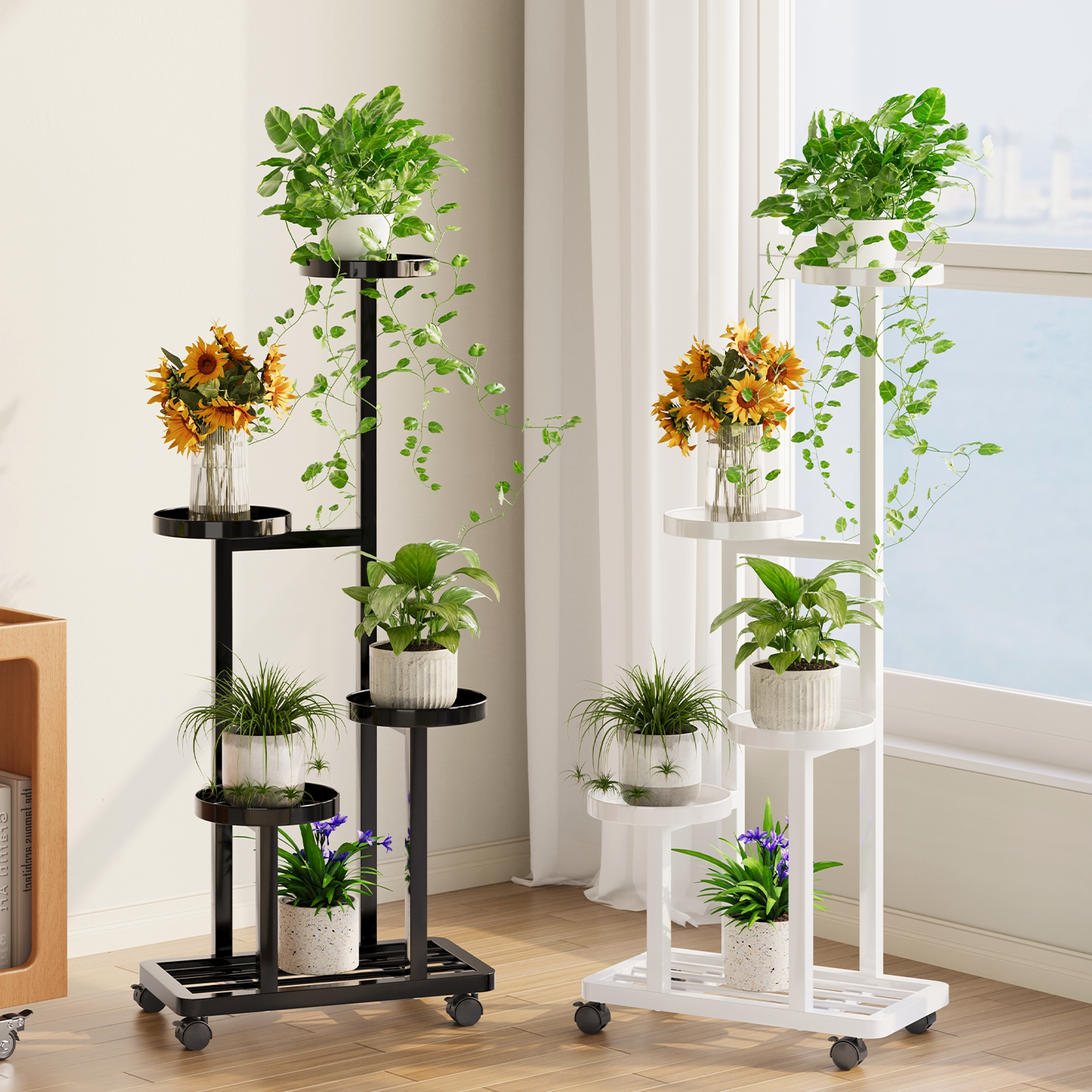 可移动花架子客厅落地式花架置物架阳台2025新款绿萝铁艺花盆托架