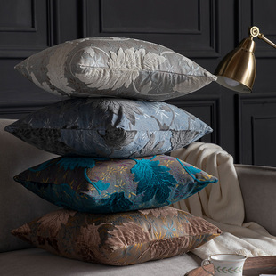 欧式提花割绒抱枕午睡枕床头靠枕午睡床靠背沙发抱枕靠垫客厅枕套