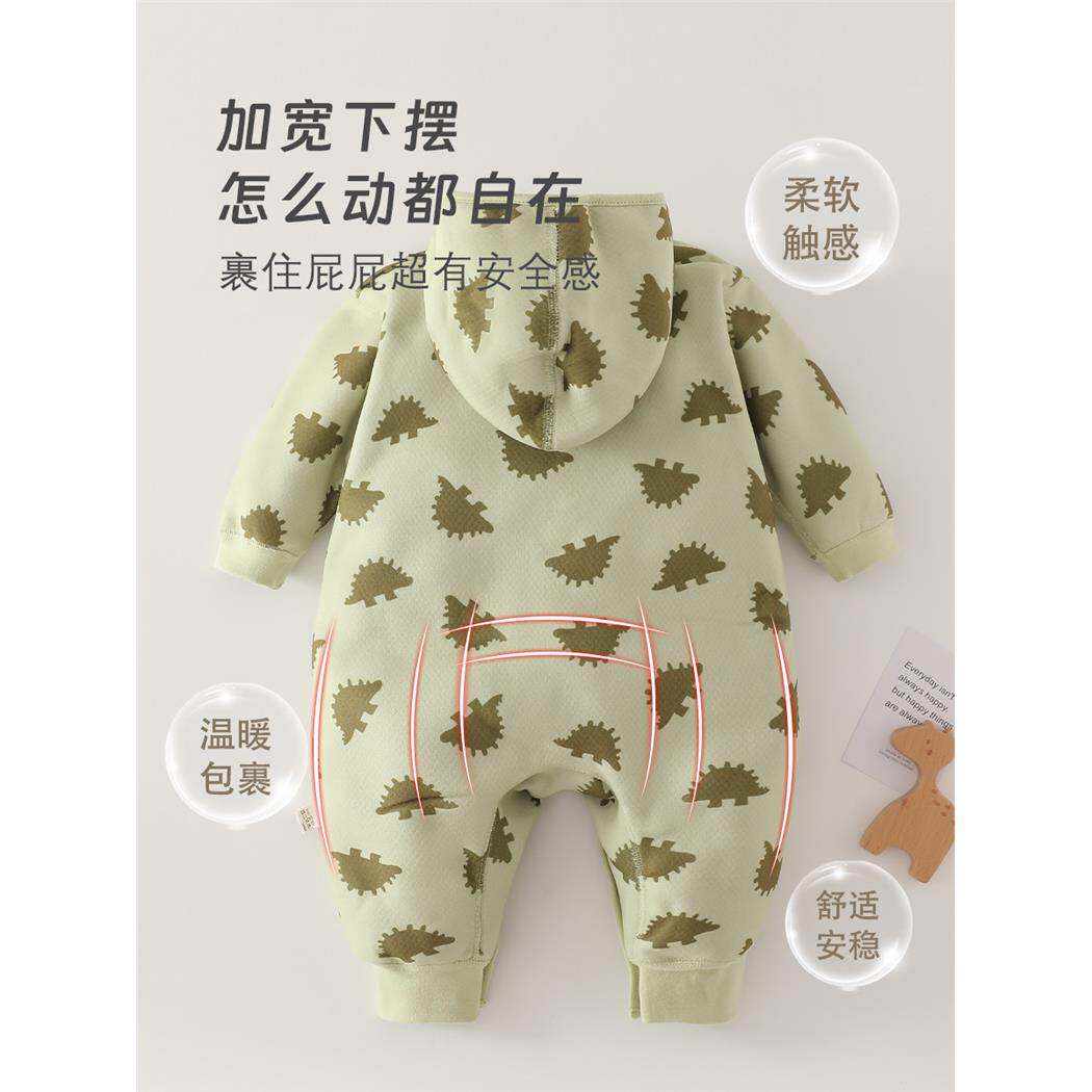 婴儿连体衣a类秋冬季服加
