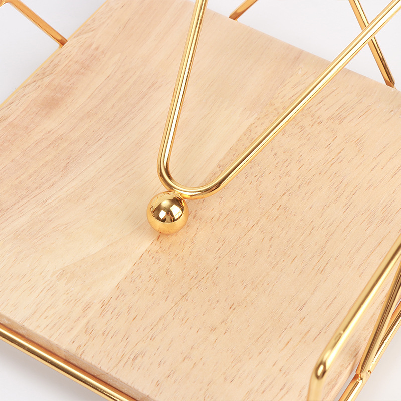 北欧铁艺纸巾架金属餐巾架咖啡厅酒店餐厅咖啡厅方巾纸餐桌收纳架