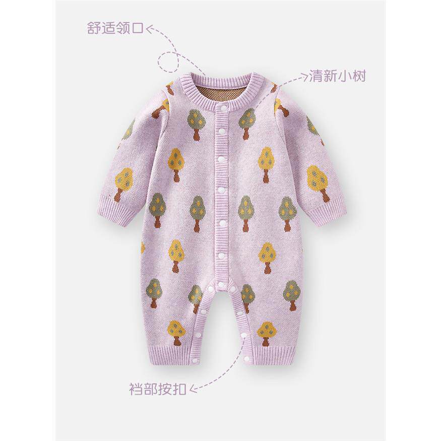 婴儿衣服秋装连体衣新生