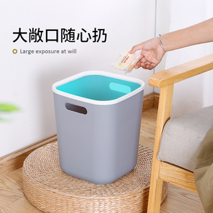 垃圾桶大容量20L家用无盖压圈清洁收纳垃圾桶客厅办公纸屑垃圾篓