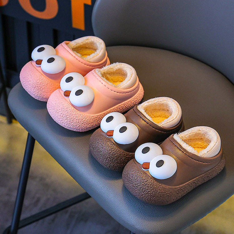 地板鞋宝宝儿童卡哇伊棉拖防滑女童秋冬款小孩室内家居男童棉拖鞋