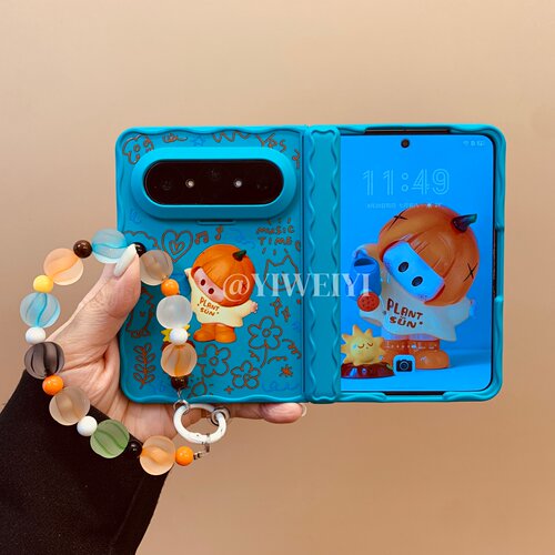 适用于华为折叠蓝色yoyo手机壳