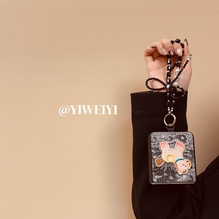 依维意 折叠屏三星zflip7蝴蝶结手链oppofindn3flip复古凤羽刺绣 适用于小米mixflip2手机壳pocket2秋冬新款