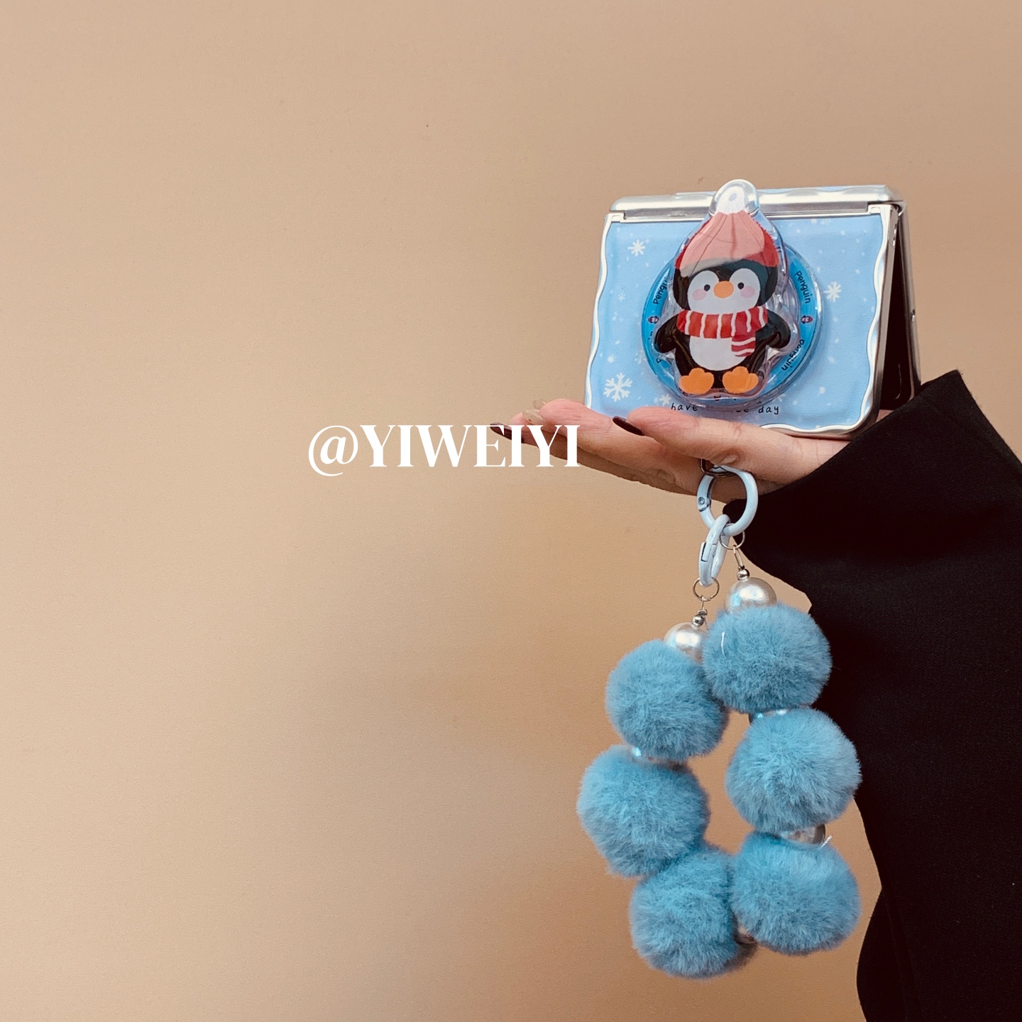 适用于华为折叠企鹅支架手机壳