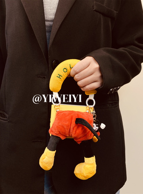 依维意 适用于荣耀MagicVFlip2折叠手机壳创意Razr60黄色充棉防摔三星GalaxyZFlip7斜挎保护套米奇屁屁挂件