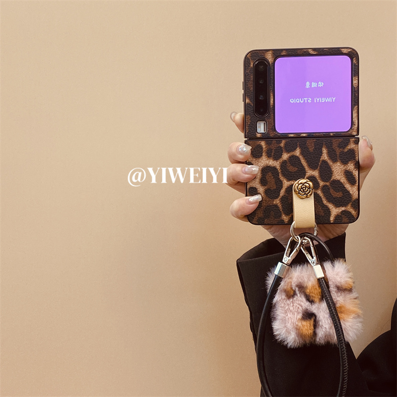 华为PuraX折叠皮纹防摔手机壳