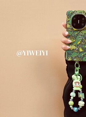 依维意 适用于华为MateX6手机壳X3绿色小恐龙折叠屏三星ZFlip7手提防摔vivoXFlip公仔Pocket2卡通肤感壳