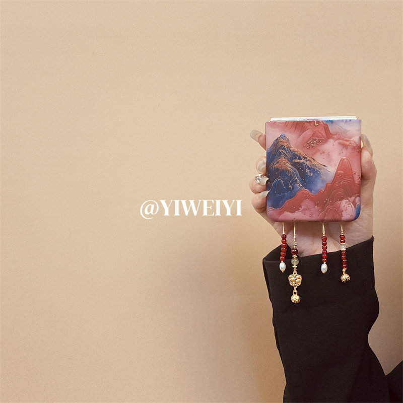 依维意 适用于华为Pocket2折叠屏手机壳P50Pocket新中式流苏OPPOFindN3Flip高级感国风山水画vivoXFlip新款,3C数码配件,手机保护套/壳,淘宝优惠券,粉丝福利购,淘宝优惠卷