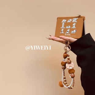 依维意 适用于荣耀magicvflip2手机壳pocket2日韩系可爱折叠屏mixflip蝴蝶结手链zflip7fe史努比小狗创意旋转