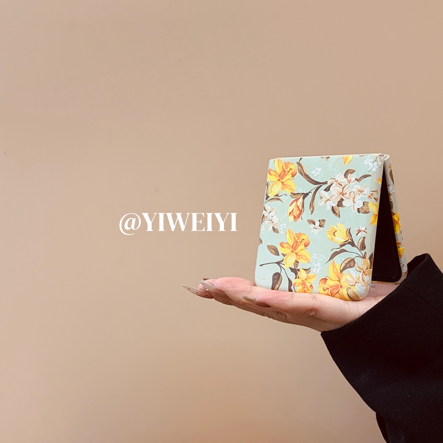 适用于荣耀折叠油画花朵手机壳