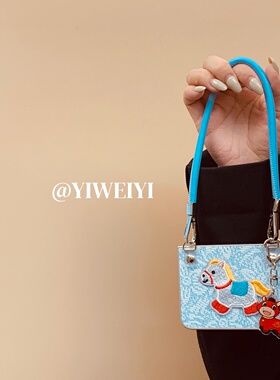 依维意 适用于华为purax手机壳pocket2小香风蓝花纹折叠屏可爱刺绣小马三星zflip7fe红色小马oppofindn3flip