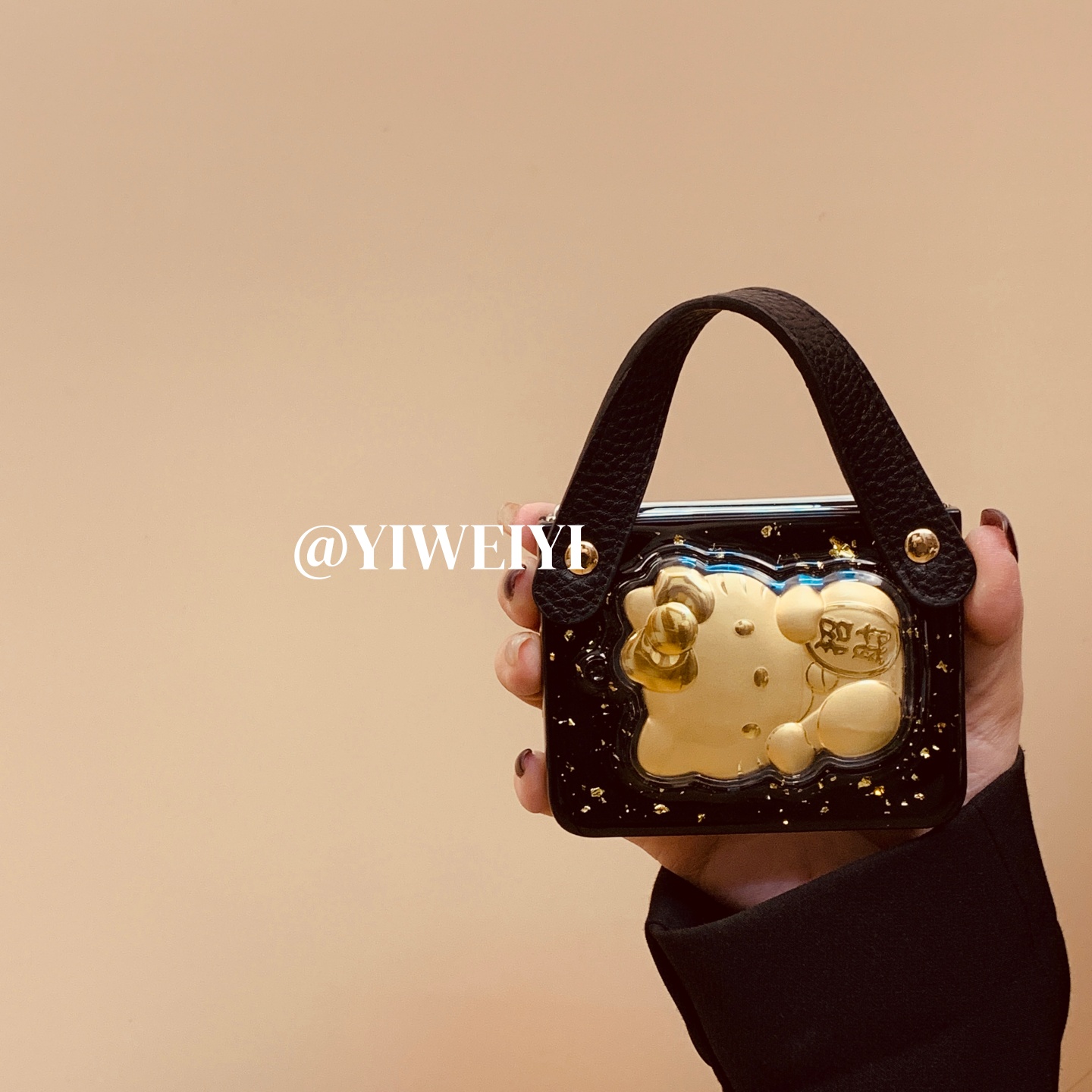 适用于荣耀手机壳折叠屏金箔滴胶