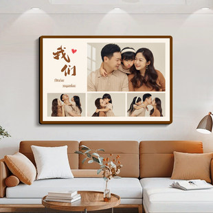 洗照片做成相框挂墙大韩水晶全家福照相片放大相册摆台加定制打印