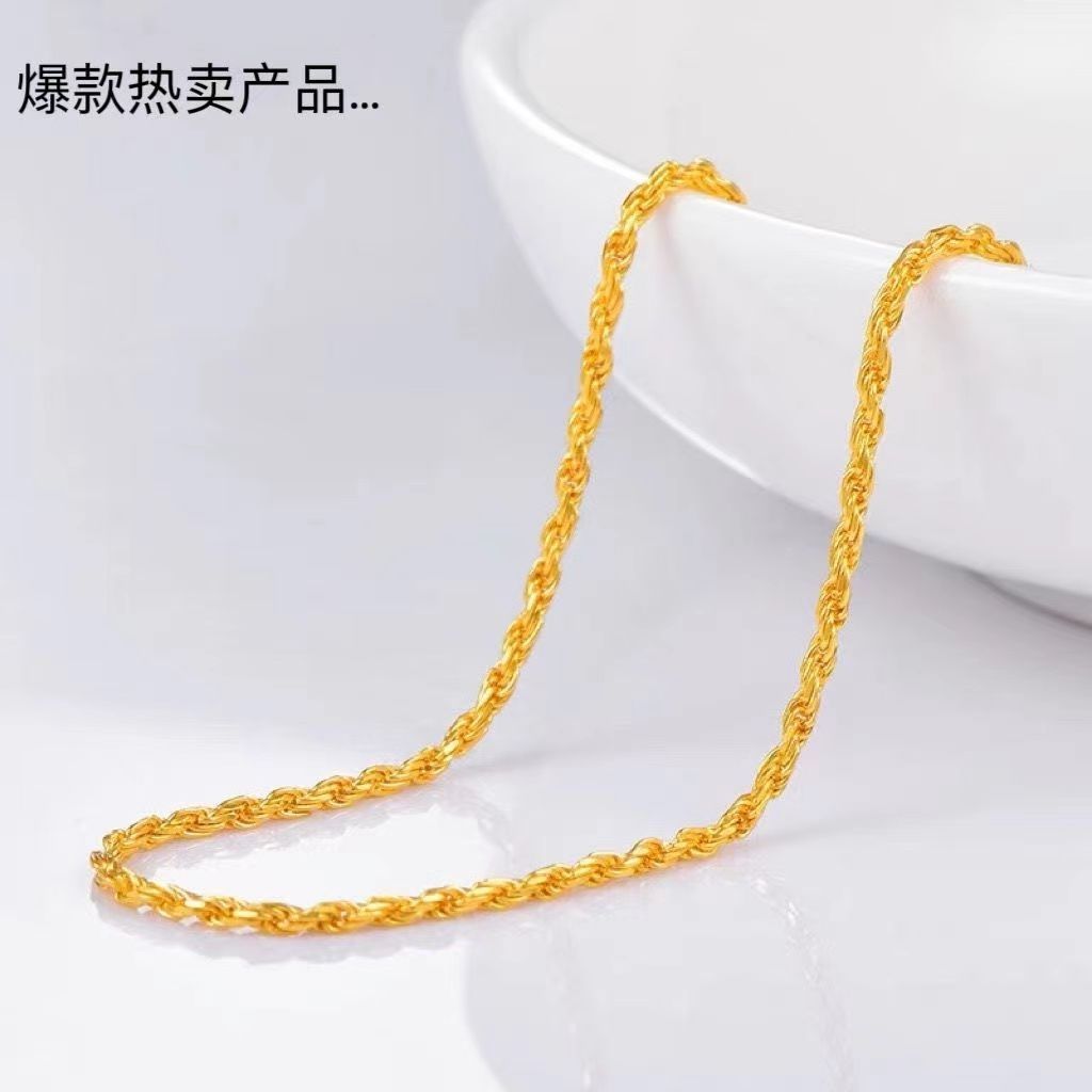 金店同款麻花项链女款轻奢高级感