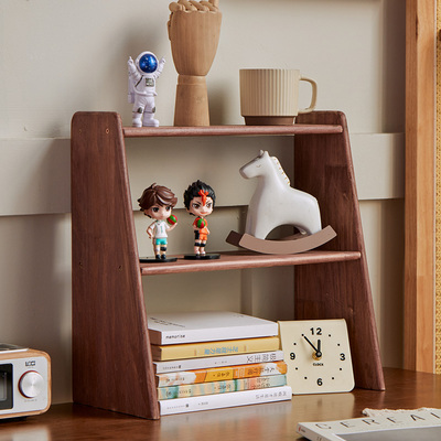 实木桌面置物架斜面收纳架化妆品杯子收纳多层办公室整理学生书架