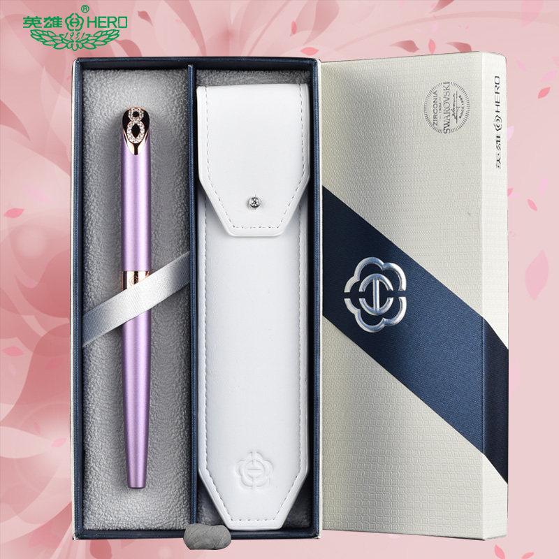HERO/英雄钢笔HS205女士女生高档精致礼物送礼正品学生专用练字签字签名笔生日礼物定制刻字复古