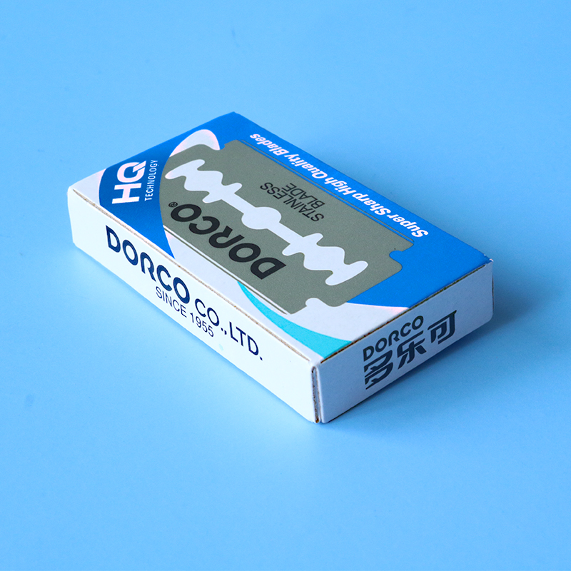 DORCO韩国德高74刀片不锈钢双面剃须剃光头刮眉刀片修眉刀片/10片