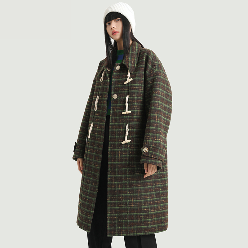 nnova国潮圣诞格纹风衣