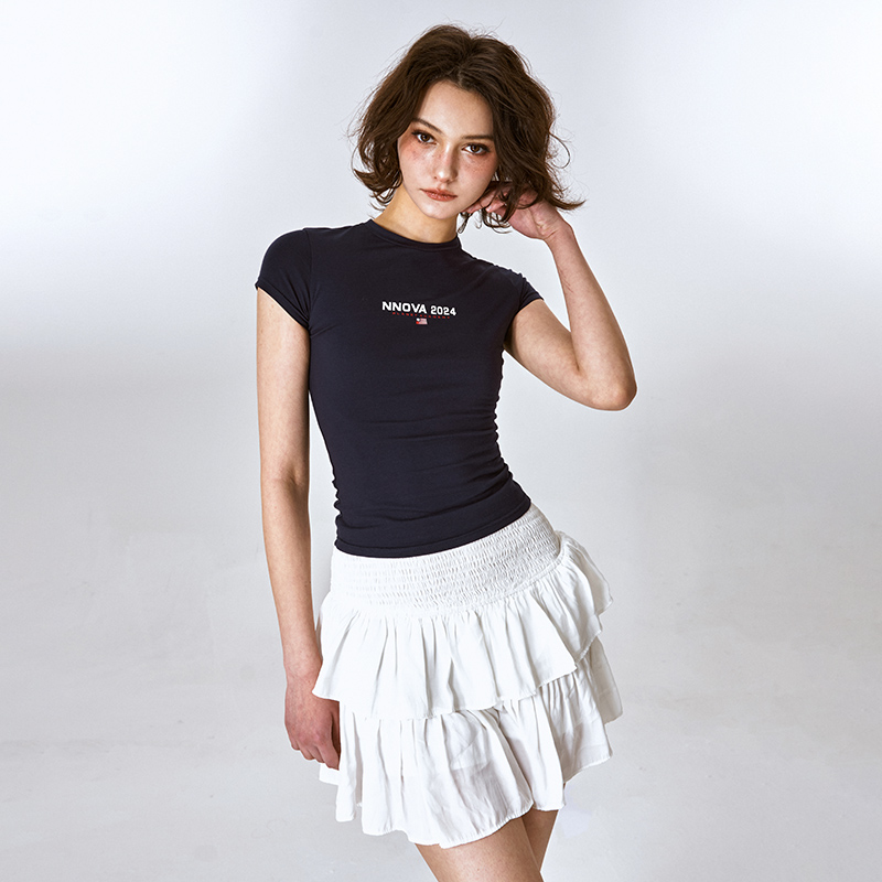 NNOVA24SU基础正肩圆领旗标短袖