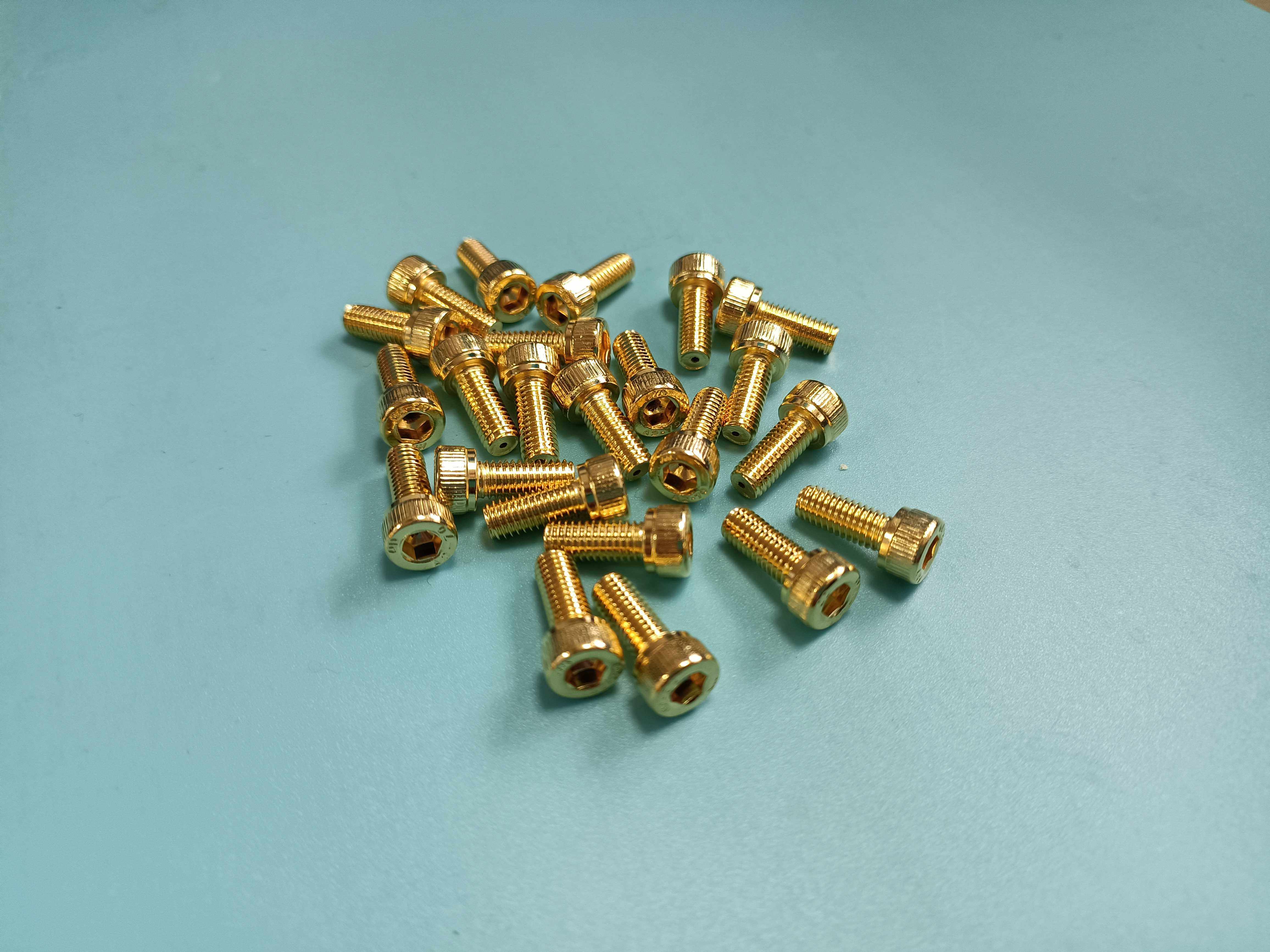 2mm)svss-m5x12 表面镀金 真空放气螺丝